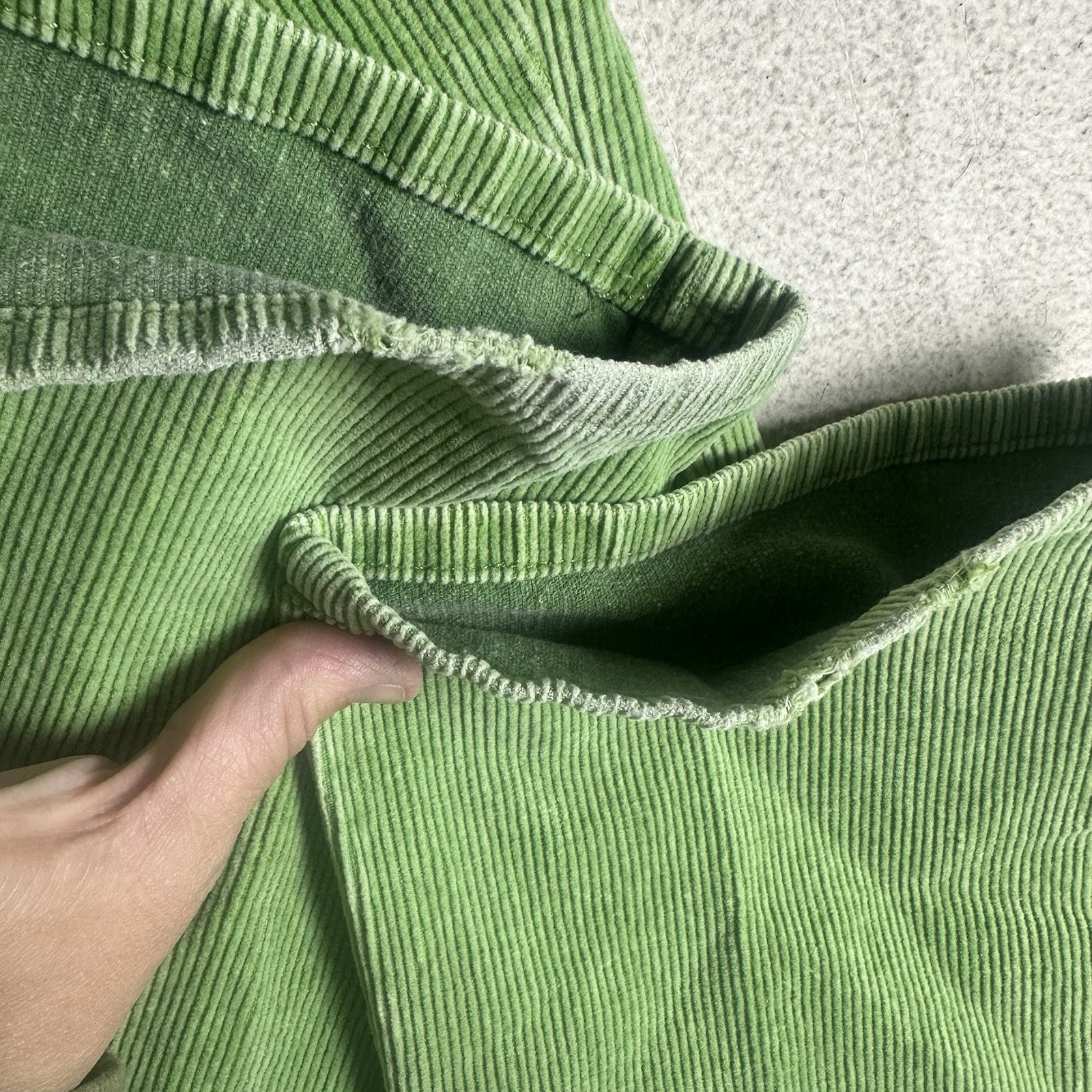 90’s/Y2K express Lime Green corduroy Pants Grunge Riot Girl Indie Sleaze Sz 6
