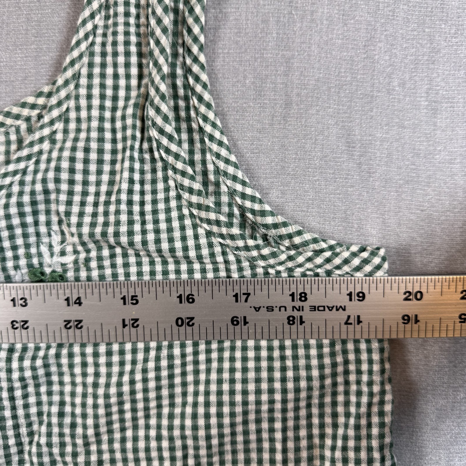 Vintage 1990s Susan Bristol Green Gingham Dress 10 Cottagecore Heritage Prairie