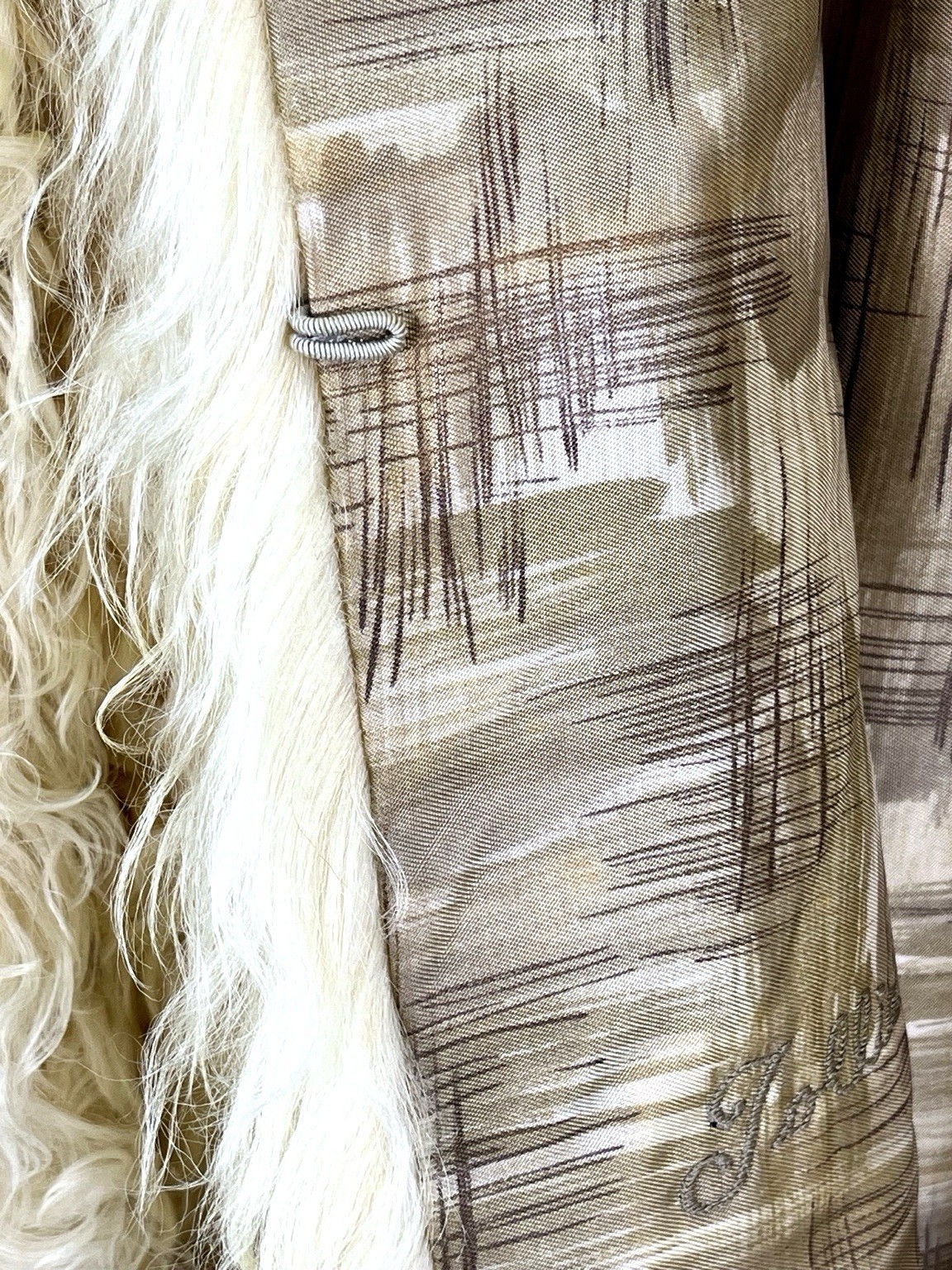 Vtg 60s 70s GRAGG’S OF WICHITA Mongolian Lamb Fur Jacket Curly Sz M Glam Boho