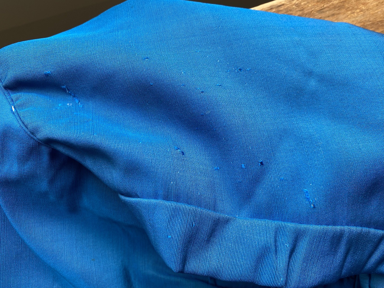 1860s Blue Bodice Civil War Era Glass Ball Buttons Antique Silk Faille