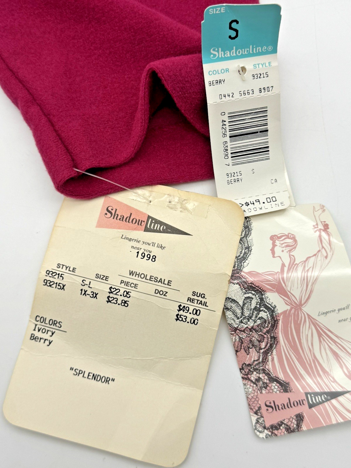 VTG Shadowline Bed Jacket Robe Embroidery Details NOS w/Tag 80’s Cottagecore S/M