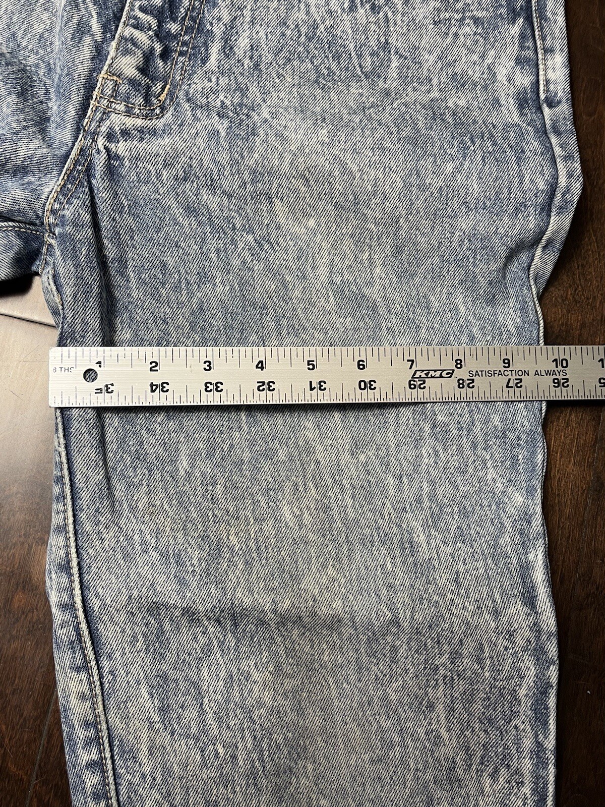 Vintage Textwood 1980s Acid Wash Jeans Blue Denim Sz 28×39 Y2K