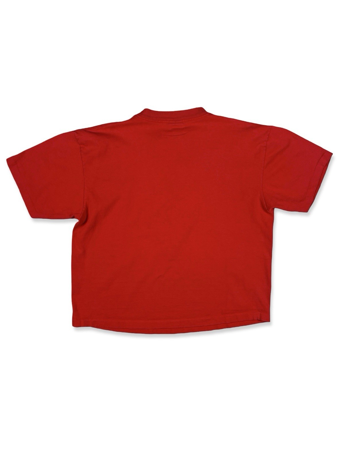 GUESS Georges Marciano VTG 90s Red Single Stitch Baggy Crop T-Shirt OS