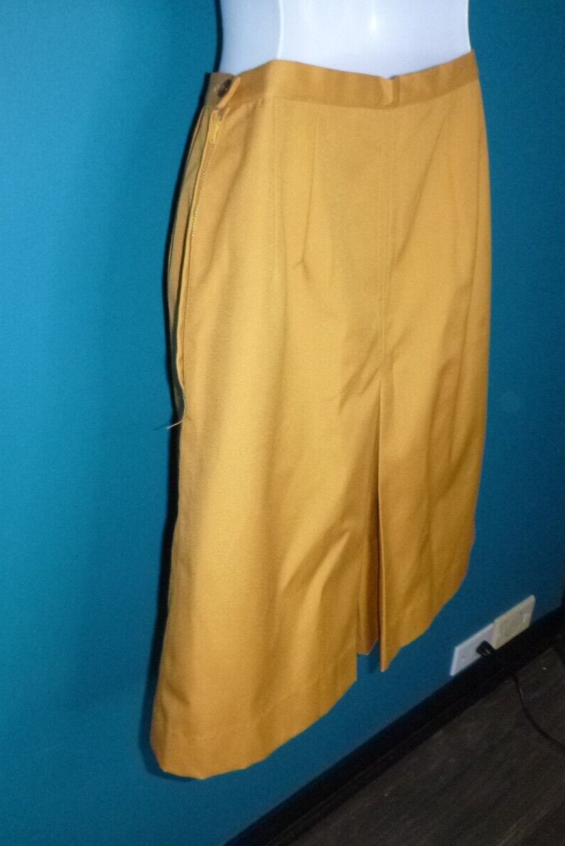 NOS Vtg 60s Stride-A-Way by Bradley Yellow Gold Culottes Skort Sz S/M