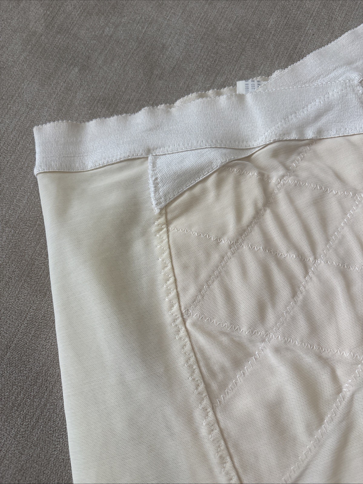 Vintage MILADY Open-Bottom GIRDLE Stretch SATIN Garter Belt Skirt Medium READ