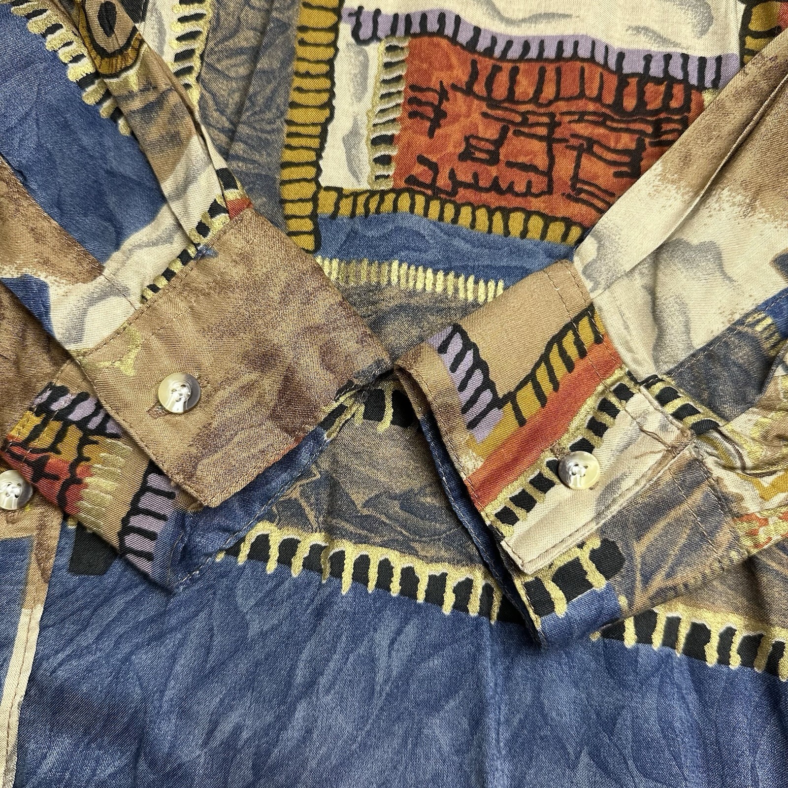 NWT Vintage Deadstock XPL Women’s Size 22 Abstract Graphic 80’s Shirt Button Up