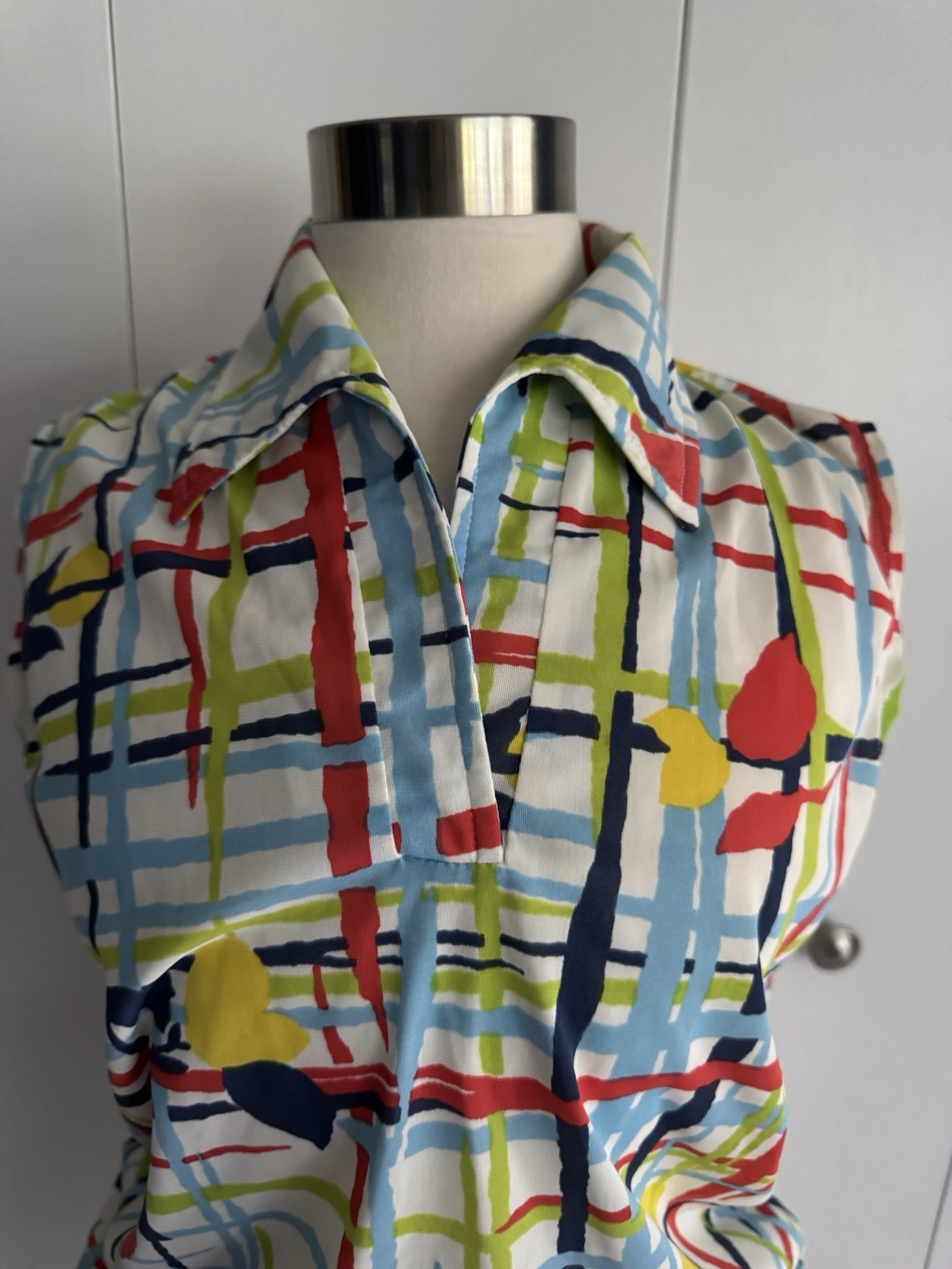 Vintage 1970s 2 Piece Women’s Golf Outfit 70s Haymaker Polyester Skirt Nylon Top