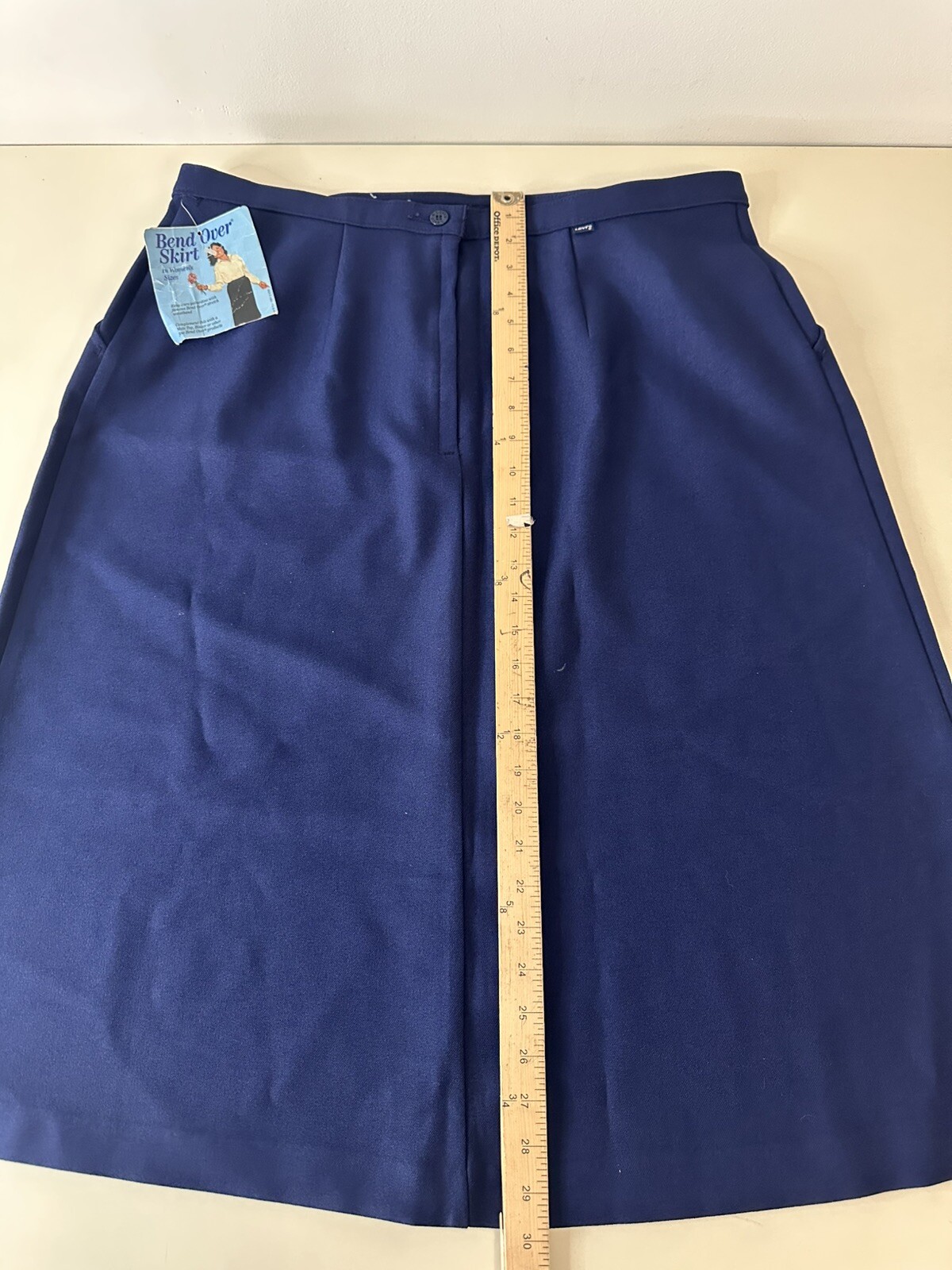 Vintage Levis Bend Over Blue Skirt Size 38 WPL 423 Made In USA