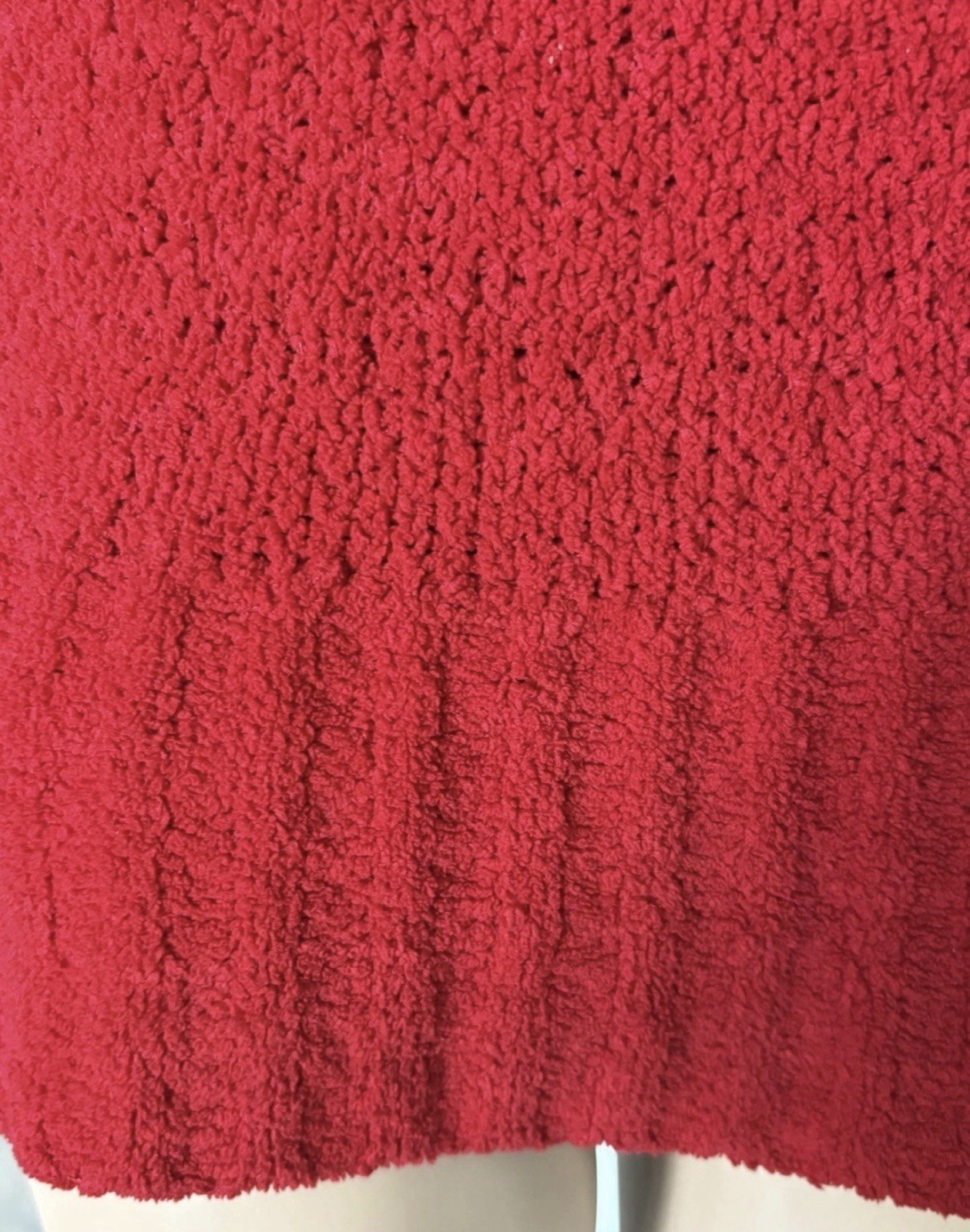 Vintage Designer Pierre Cardin Women’s Size Medium Ribbed Red Turtleneck Sweater