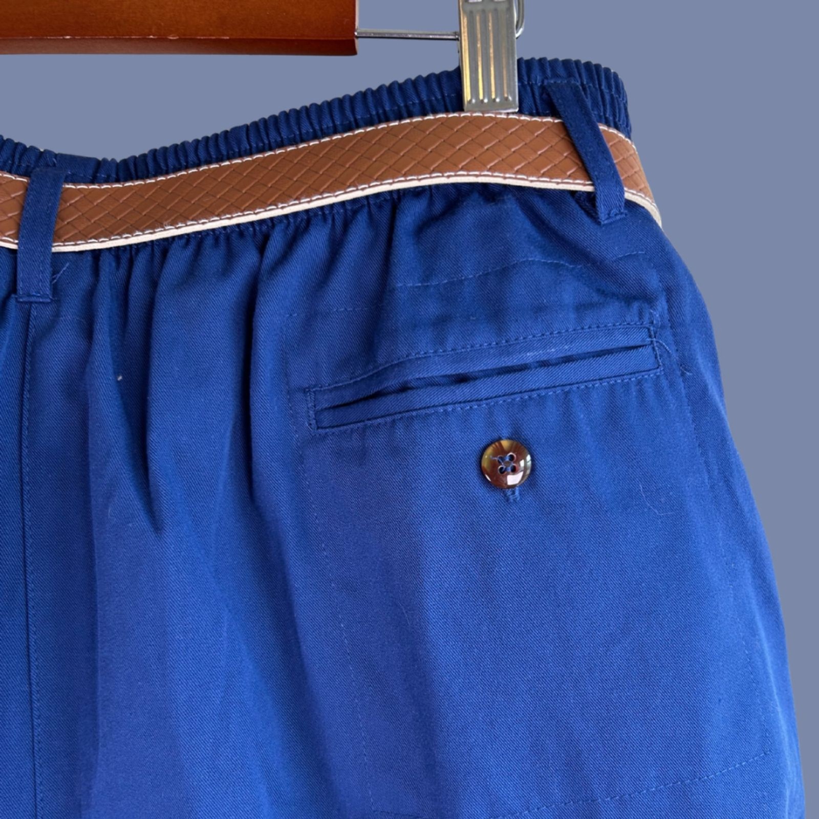 Vintage Allison Smith Pleated High Waist Shorts w/Belt NWT