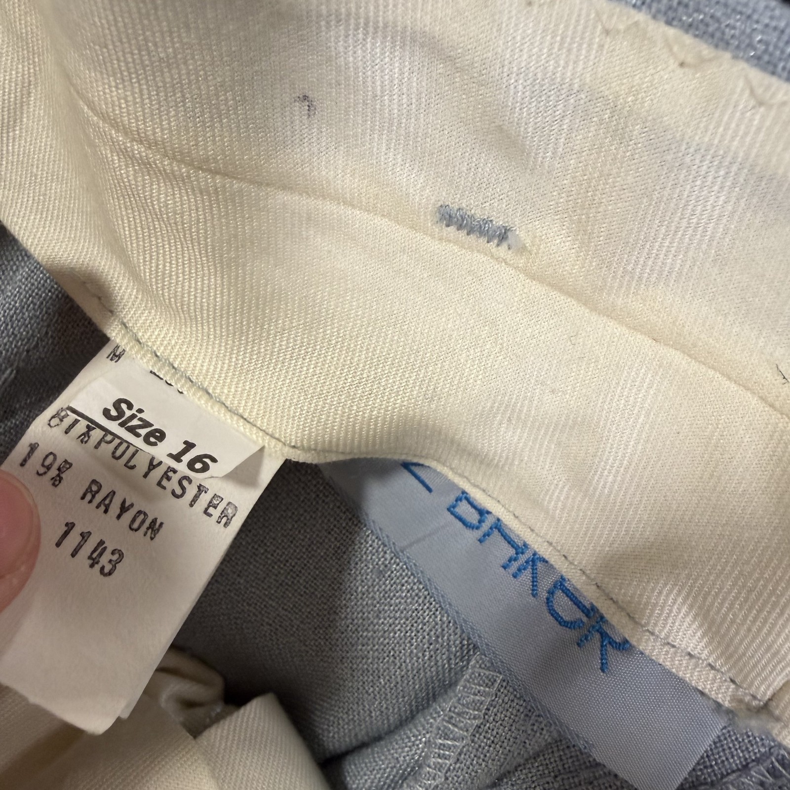 Vintage Liz Baker Women’s Blue Pleated Business Casual Slack Pants Size 16
