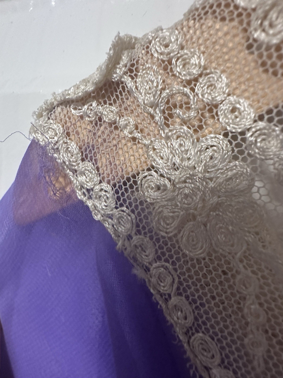 Vintage 1970s 1980s Women’s Lilac Purple Long Formal Dress Gown Size S A Line