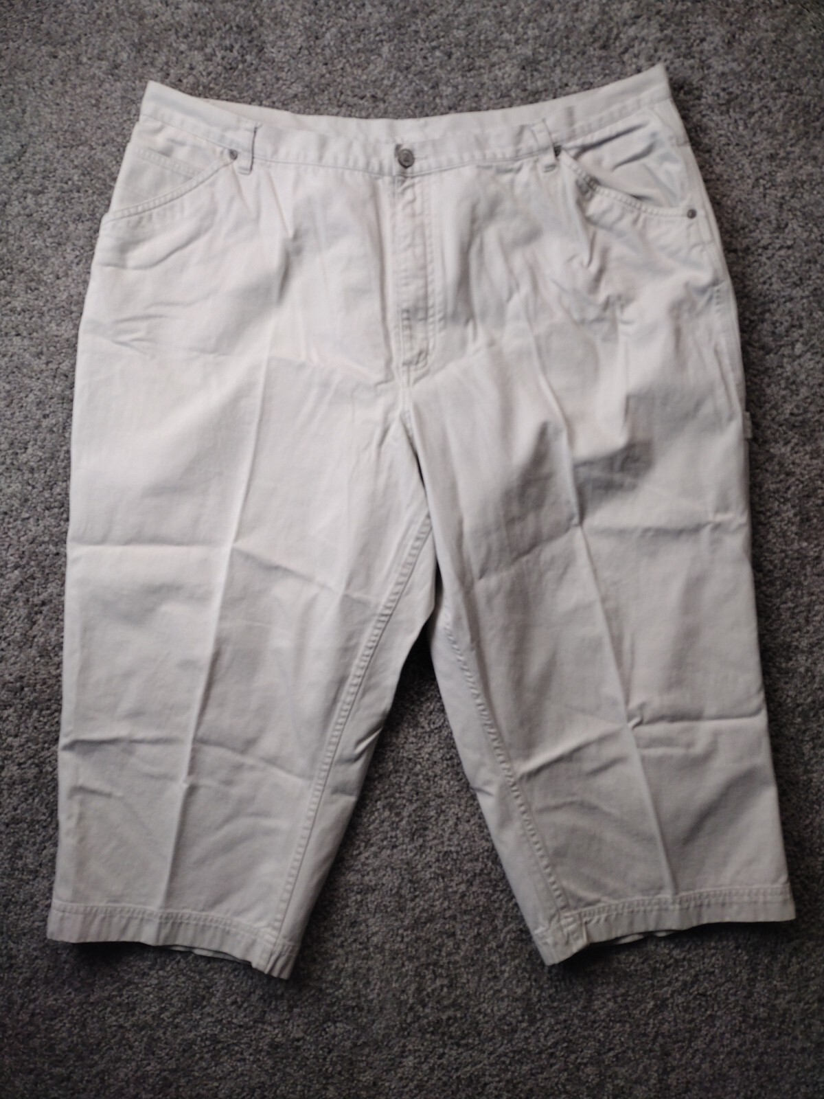 VTG Cj Banks Women’s Carpenter Denim Capri Size 24W 100% Cotton Christopher Bank