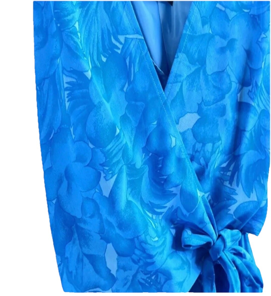 Evan Picone Dress 10 Ladies Vintage 1990’s Era Aqua Blue Sleeveless