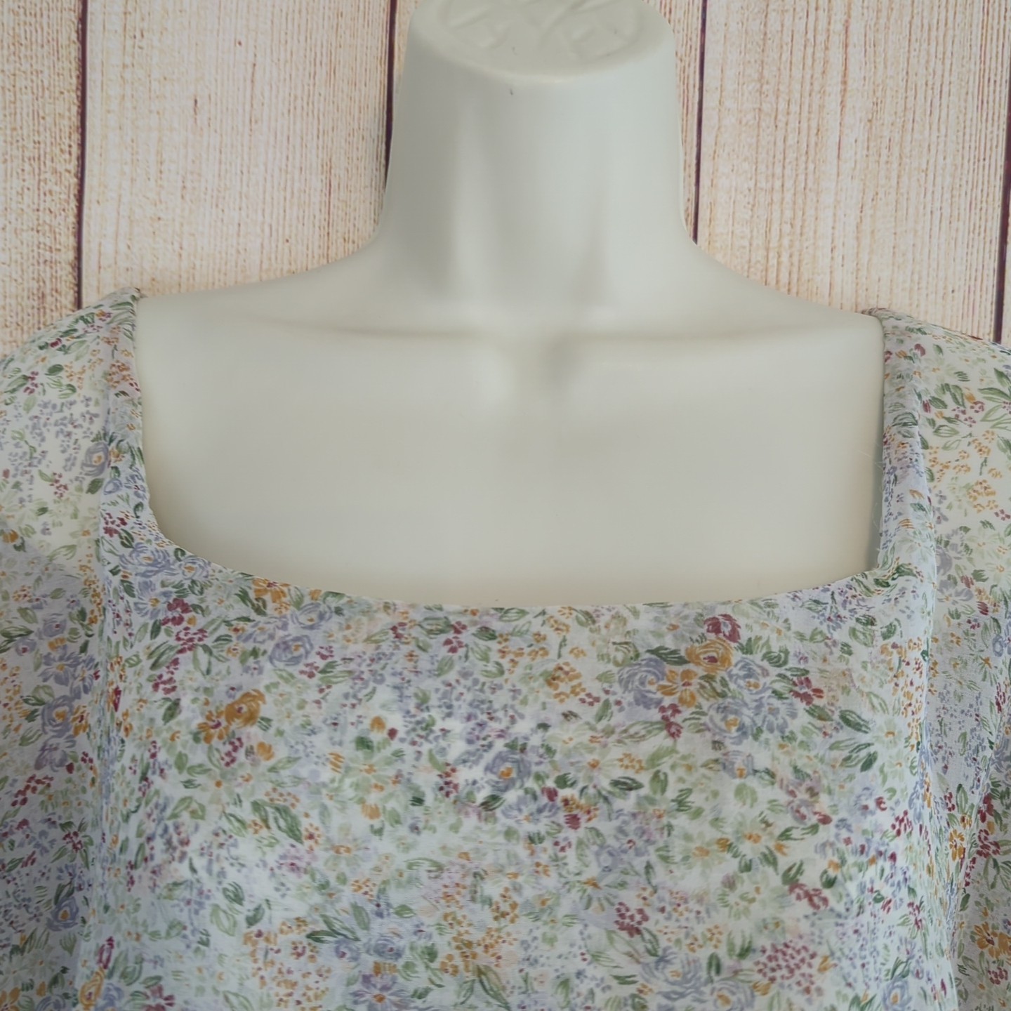 60s / 70s Vintage Marita Anthony Muto Dainty Floral Tiered Tulle Dress Small
