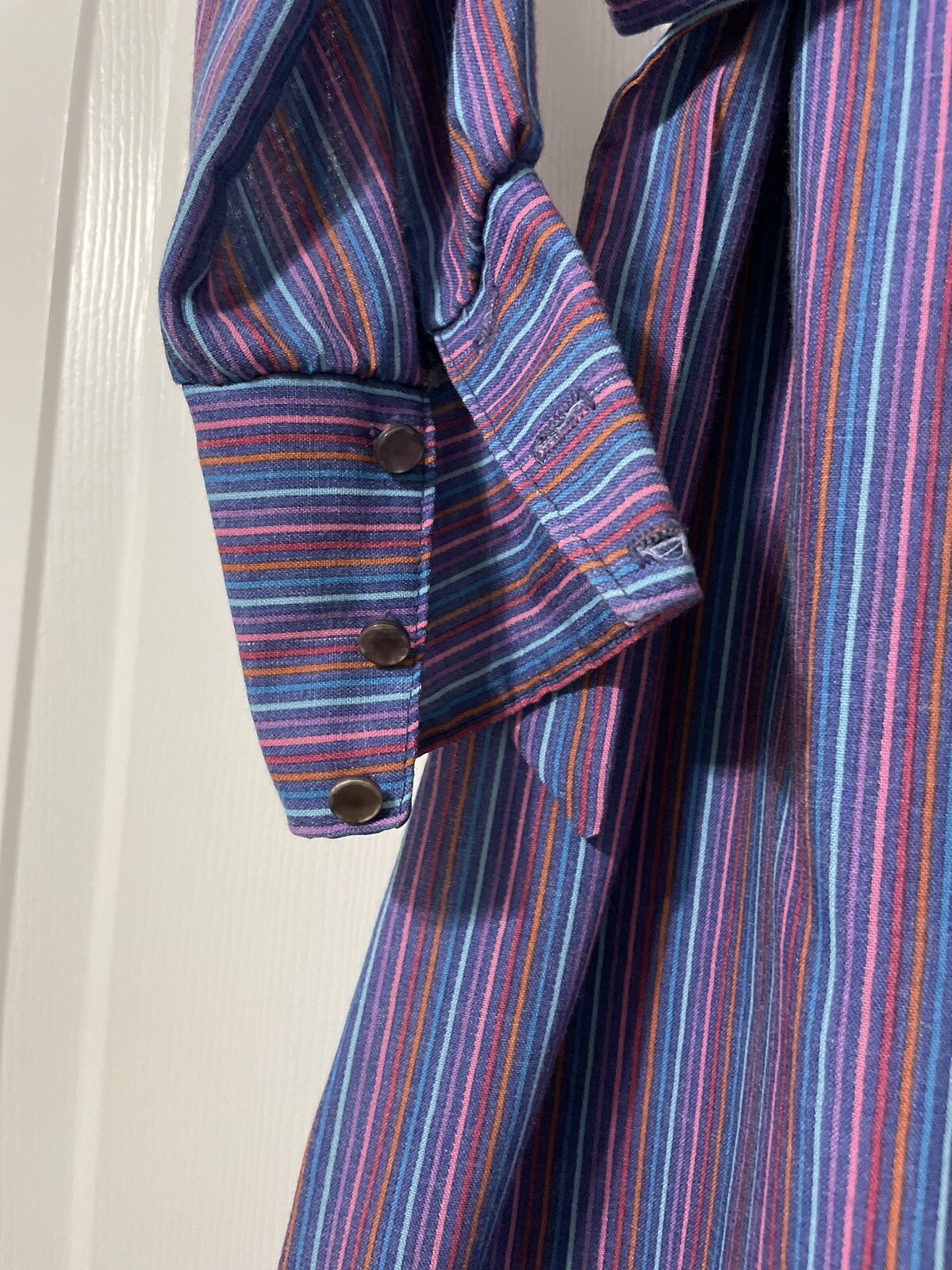 Vintage Secretary Dress Purple Multicolor Strips Size 11/12