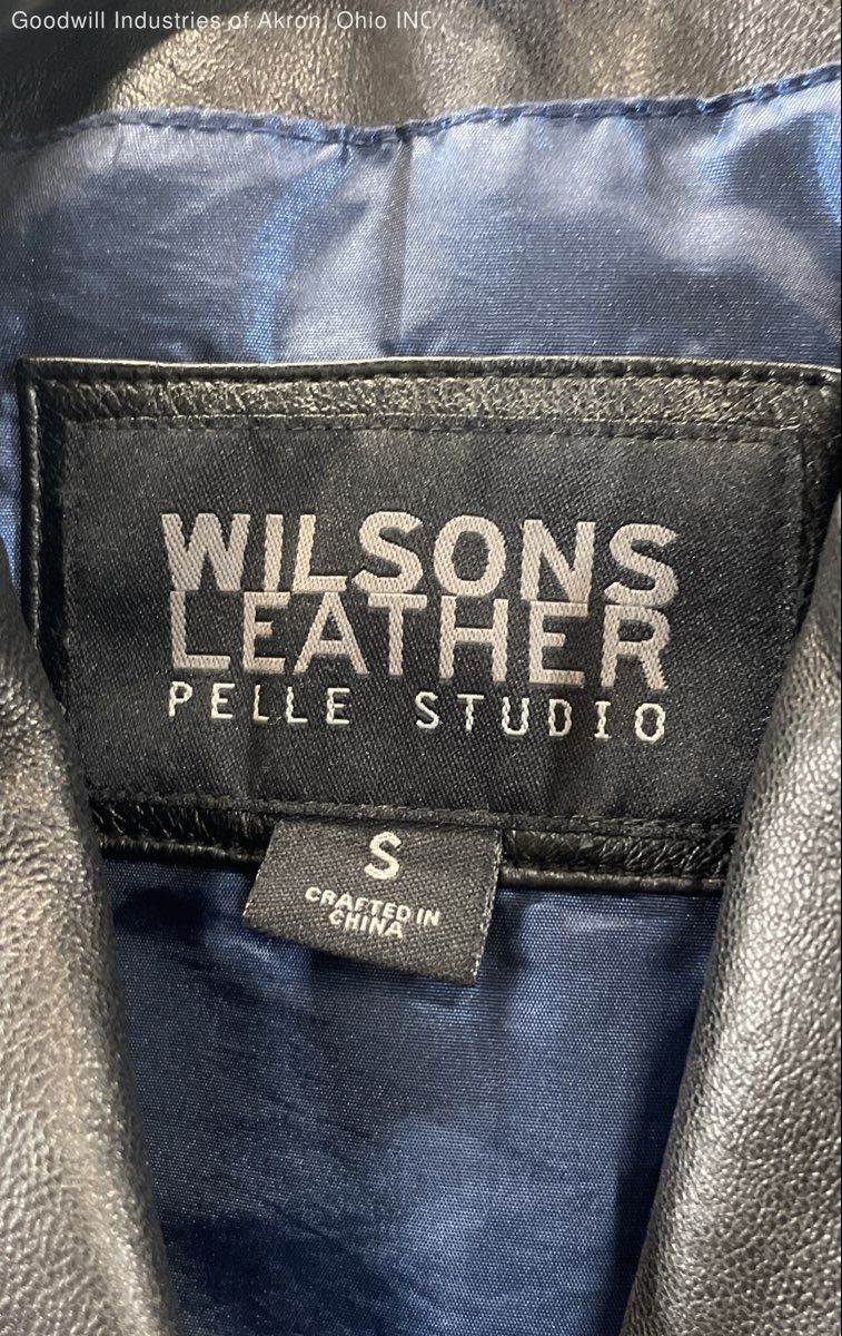 Vintage Y2K Wilsons Leather Women’s Black Pelle Studio Jacket Blazer Sz S