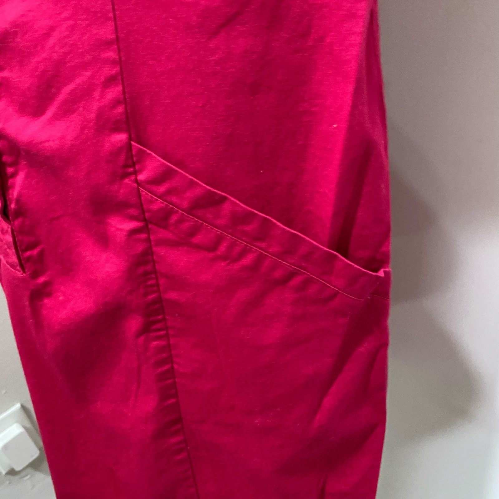 Vintage Robbie Bee Mini Dress Size 12 Fuchsia Pink Snap Closure Collared 1980s