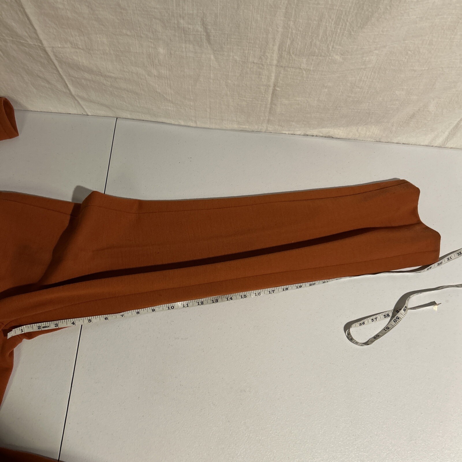 Vintage 70s jumper burnt orange color Chuck Howard boutique damage see DAMAGE