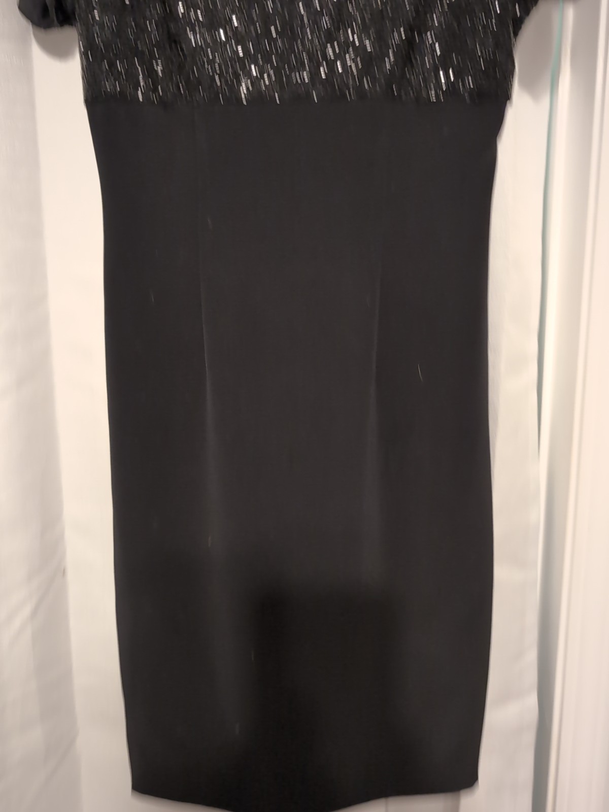 Vtg. Lillie Rubin Black Beaded Cocktail Evening Dress 4 Elegant Wedding Party