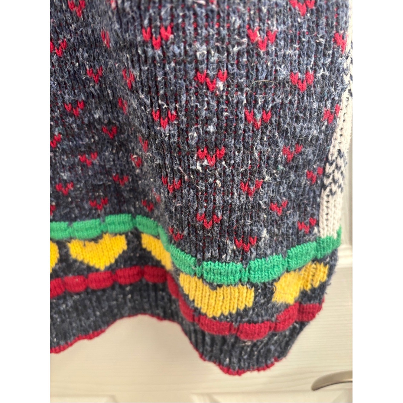 Vintage Sweater Loft Scottie Dog & Cat Knit Vest in Red, Green, Navy- Size L