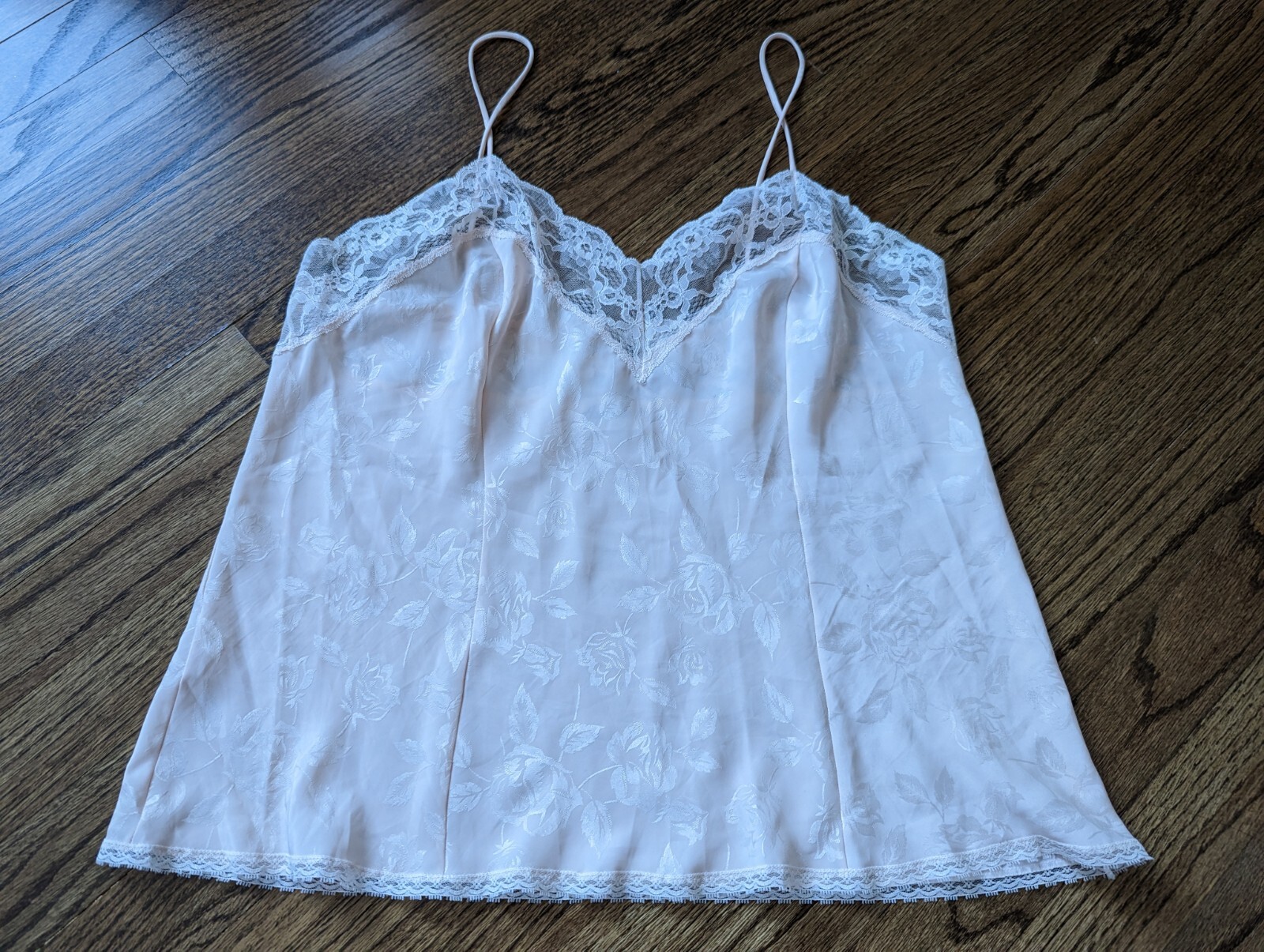 Vintage JcPenney LARGE 38 PINK Camisole Polyester Satin Cami NWOT 80s Applause