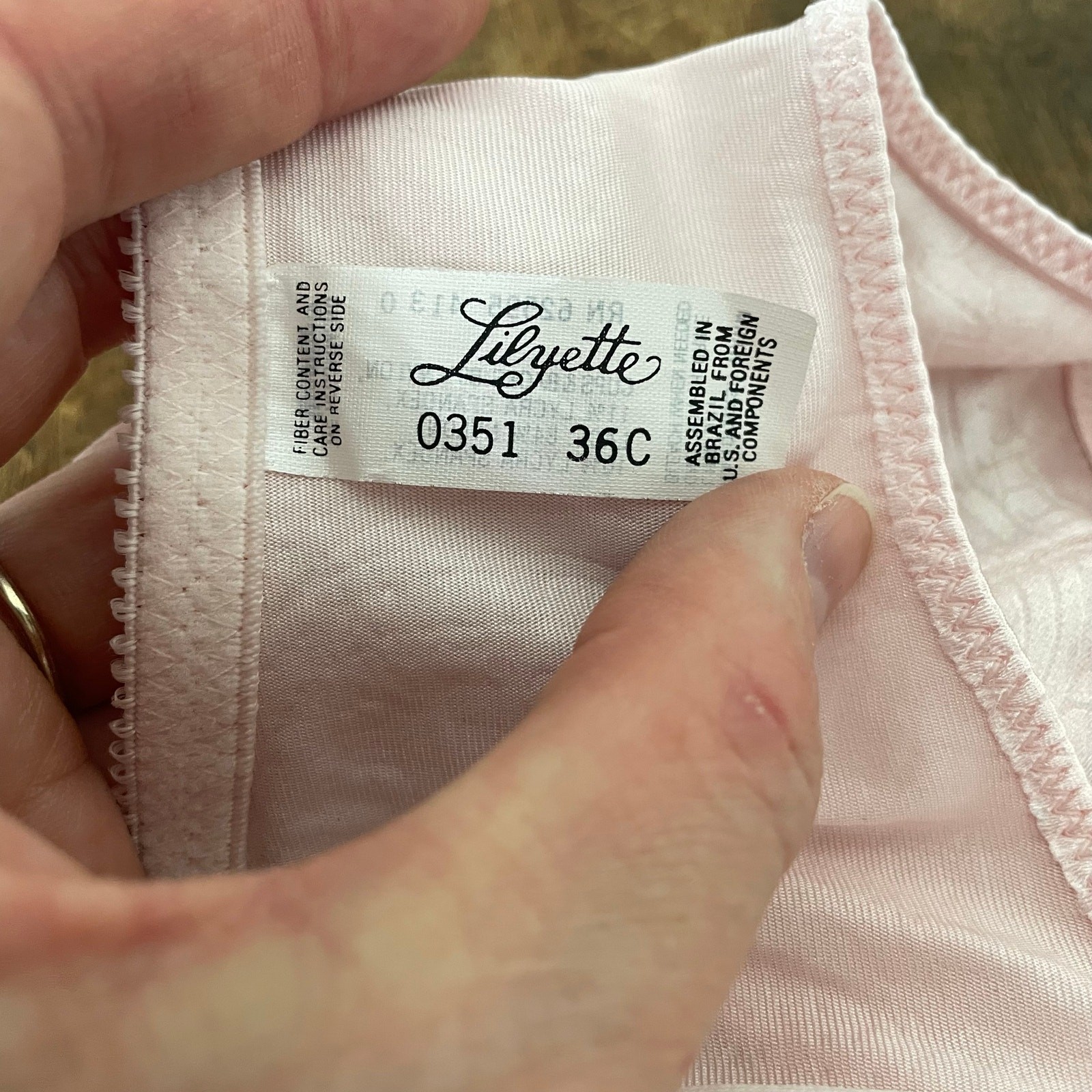 Vintage Front Closure Bra 36C, 1980s Lilyette Pink Stretch Satin Racerback NWT