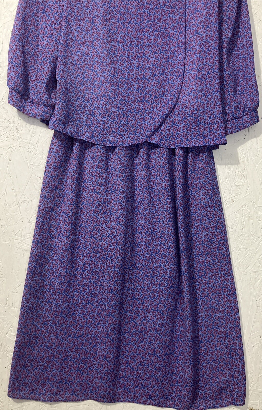 Vintage Alison Peters Purple, Pink Floral Dress Size 12