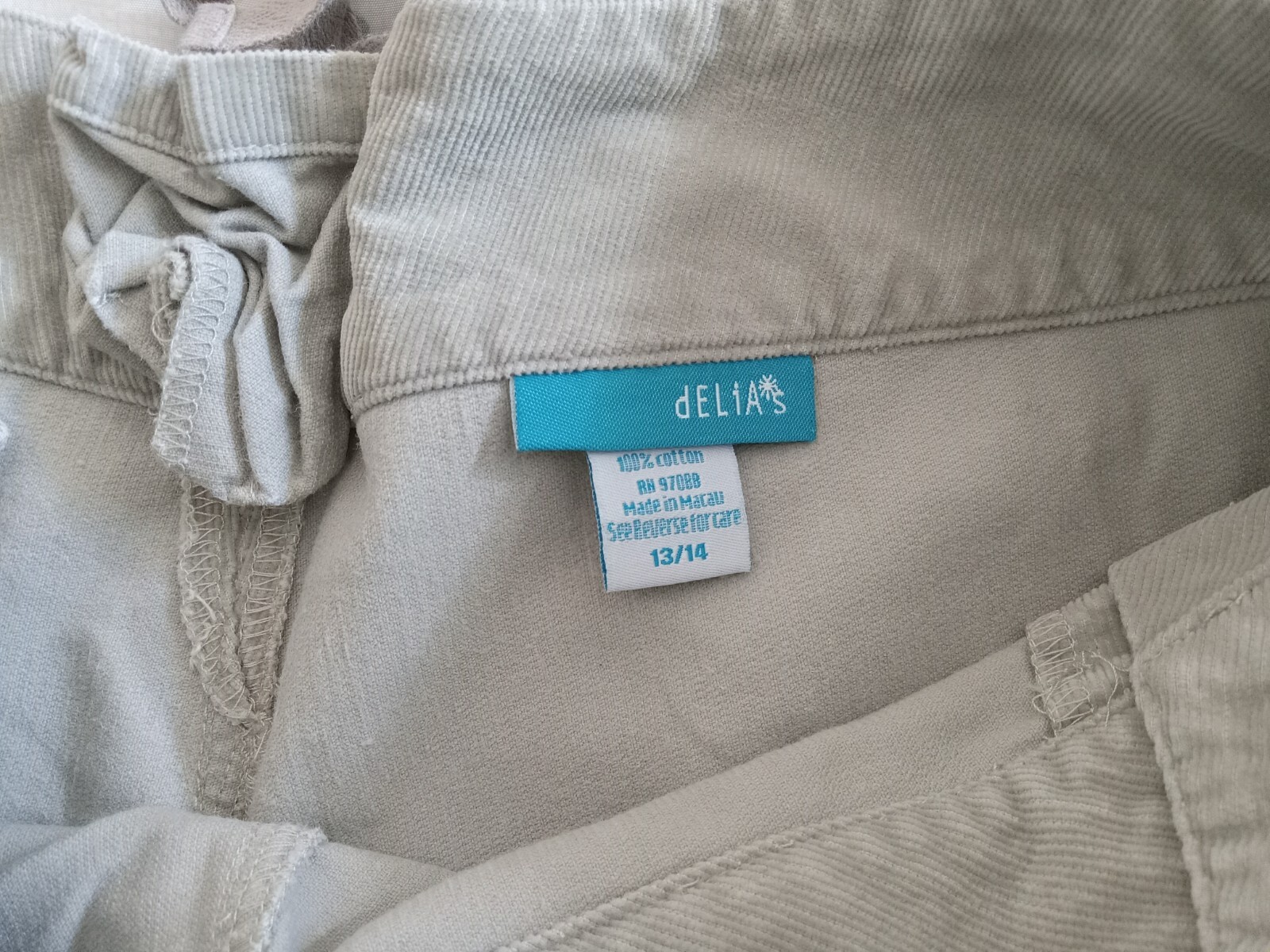 Vintage Delia’s Juniors XL Sweater And 13/14 Corduory Tan Pants With Wide Flare