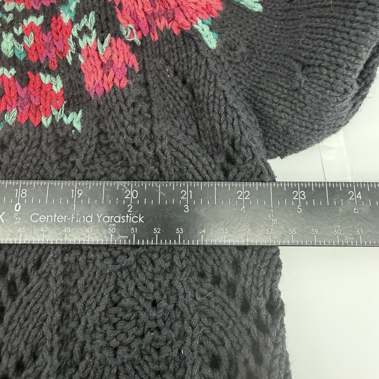 VTG Signatures by Northern Isle Hand Knitted Cardigan Sweater Sz L Floral Ladies