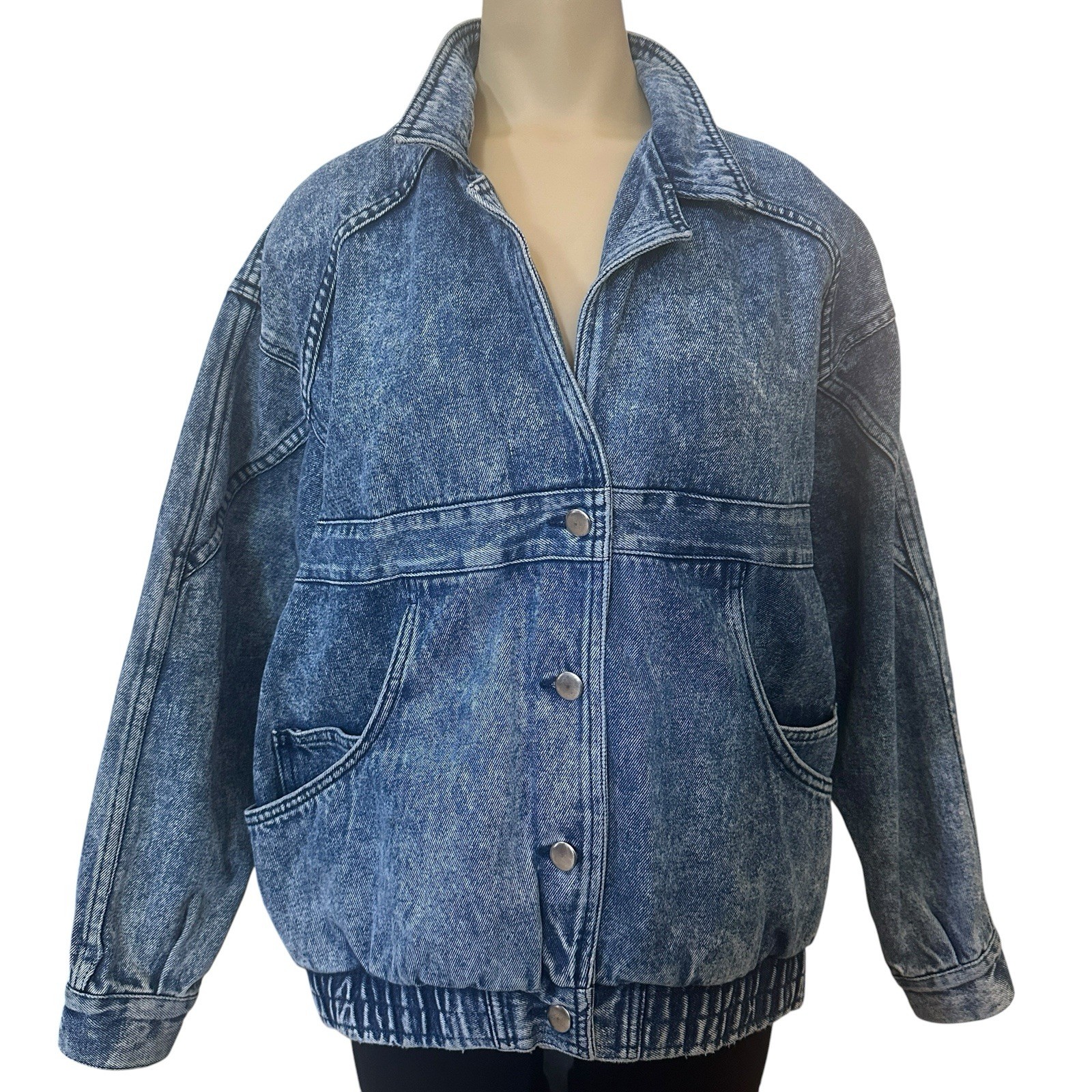 Vintage 1980s Ruth Douglas New York Jean Denim Jacket Women’s Small Acid Wash
