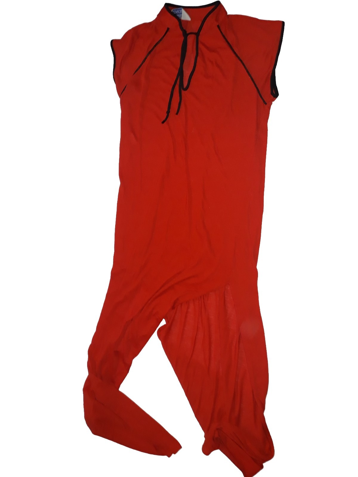 Vintage 70s Berkleigh Juniors Red & Black Women’s Jumpsuit Size 11 RARE