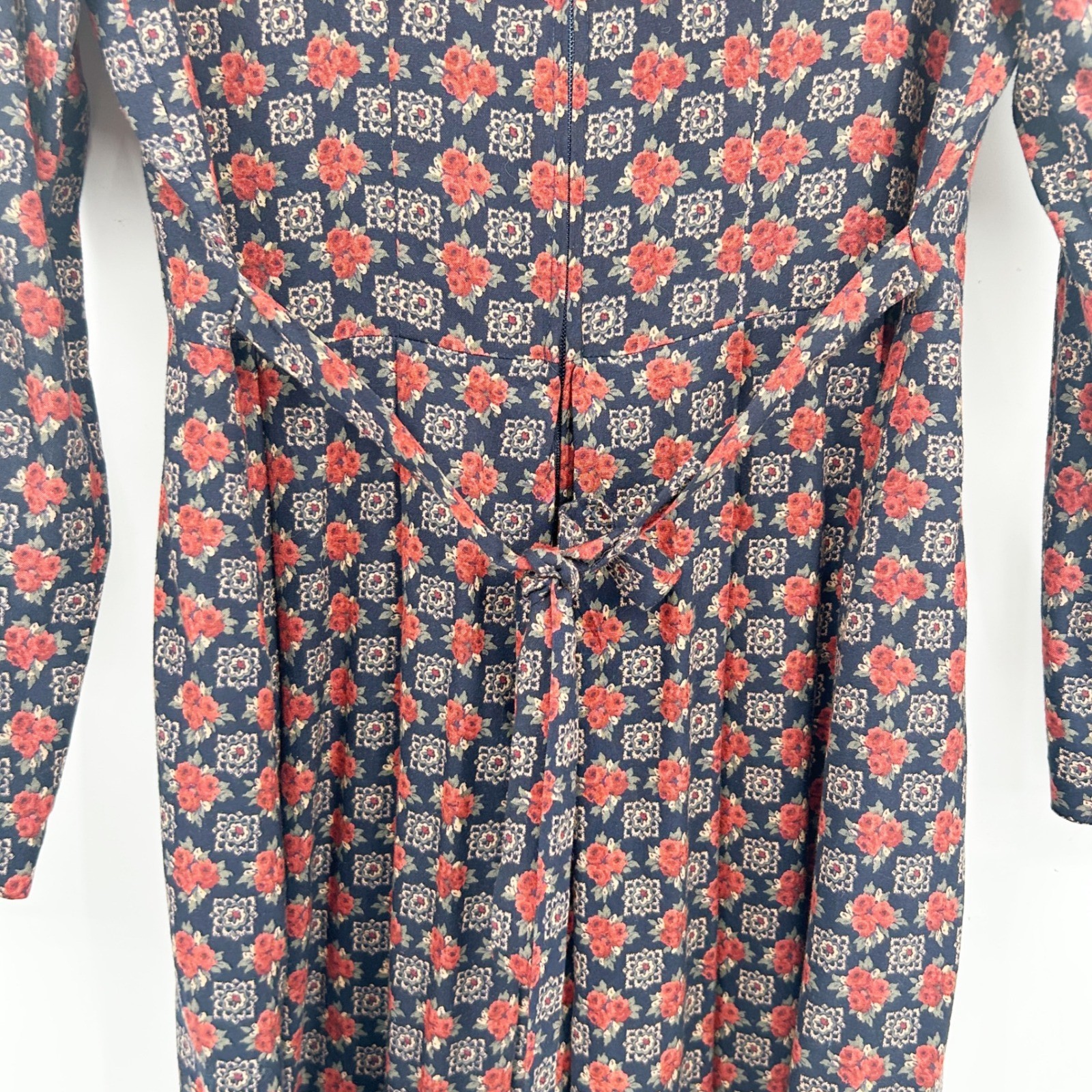 EXPO Womens Vintage 90s Floral Lace Collar Prairie Cottagecore Midi Dress 10