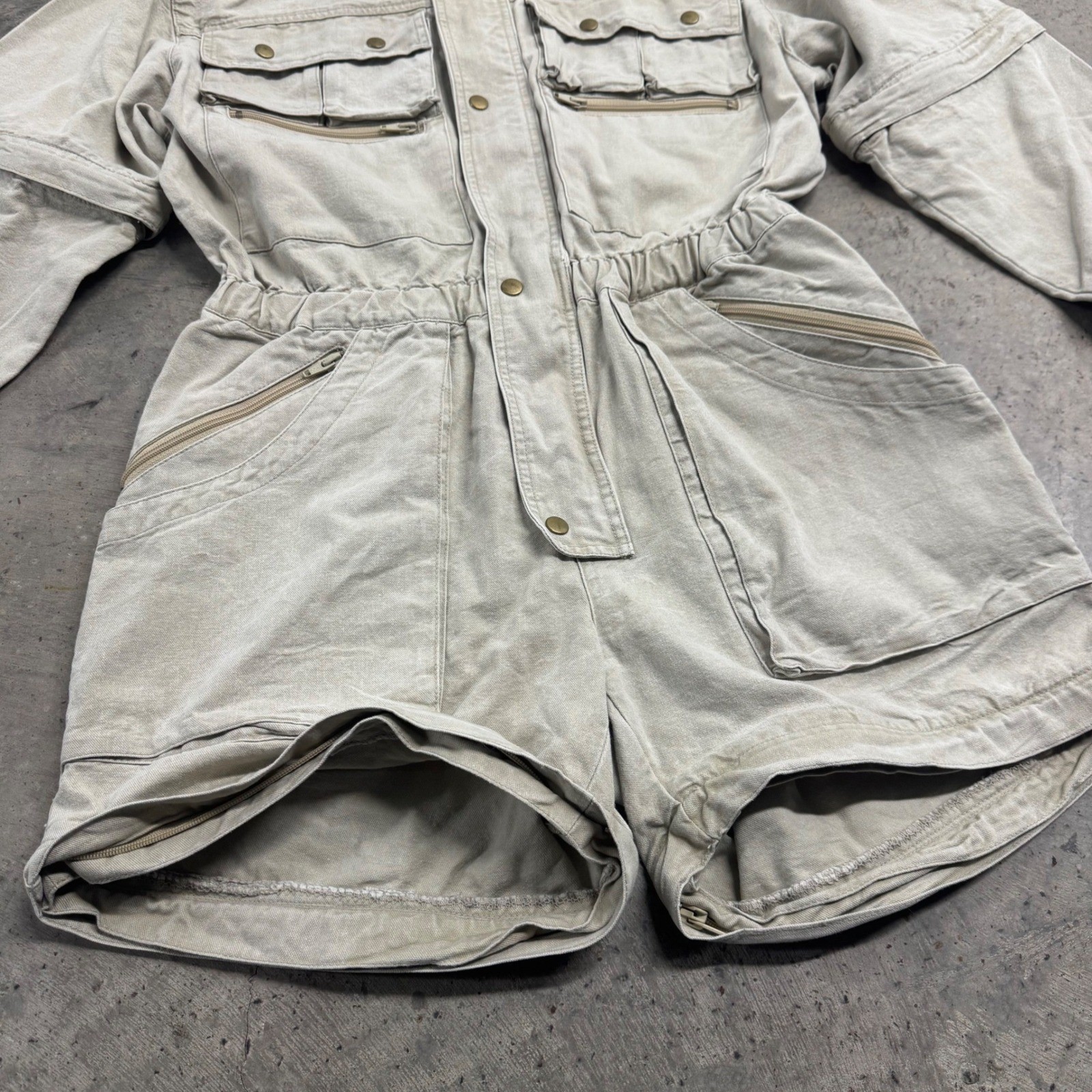 VTG Foreign Legion International Ways 80’s Khaki Cargo Romper S/L Safari