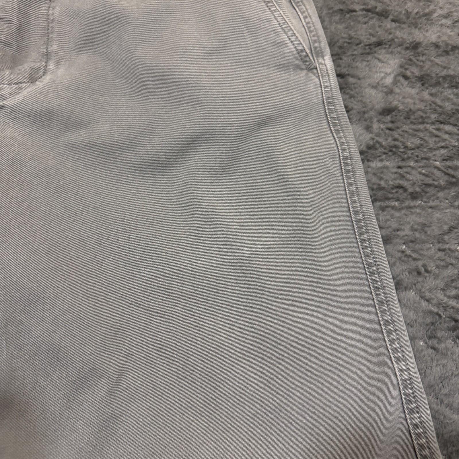J Crew Bootcut Pants Men 33×32 Stretch Gray Vtg Preppy