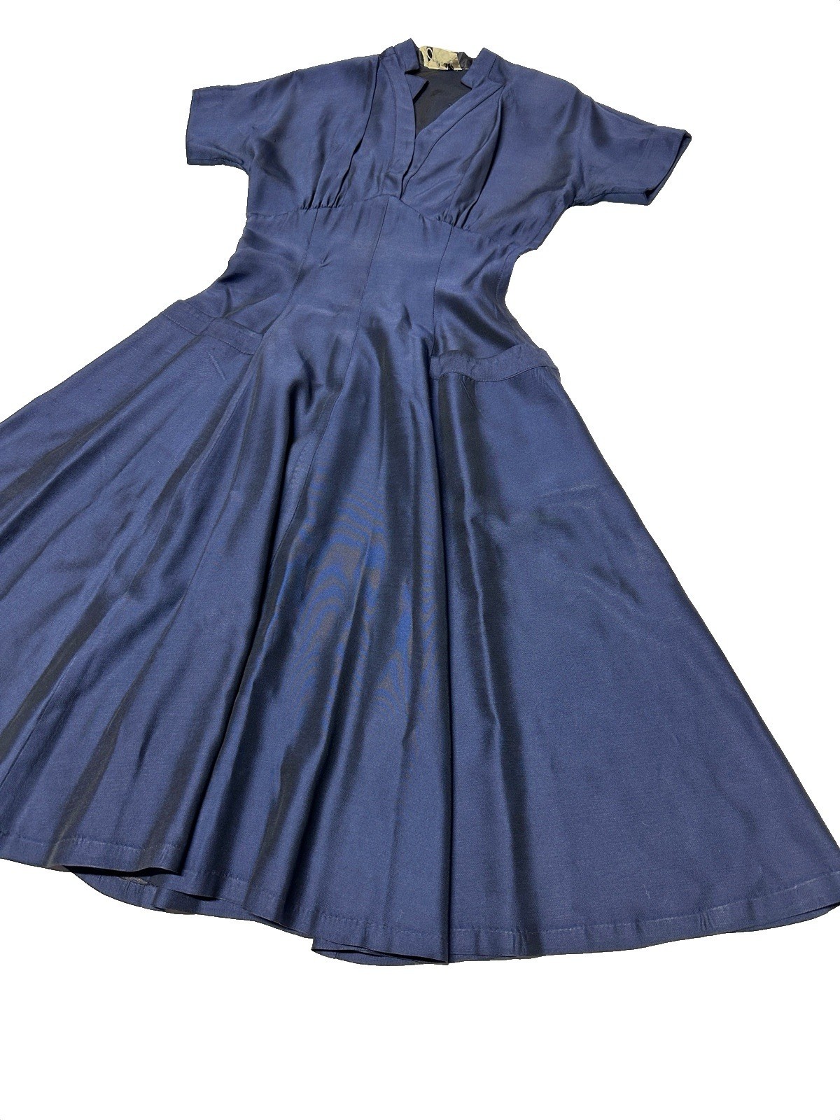 Vintage 1950s Jonathan Logan Blue Tailored Dress Fit Flare AS IS FLAWED Sz 0/2