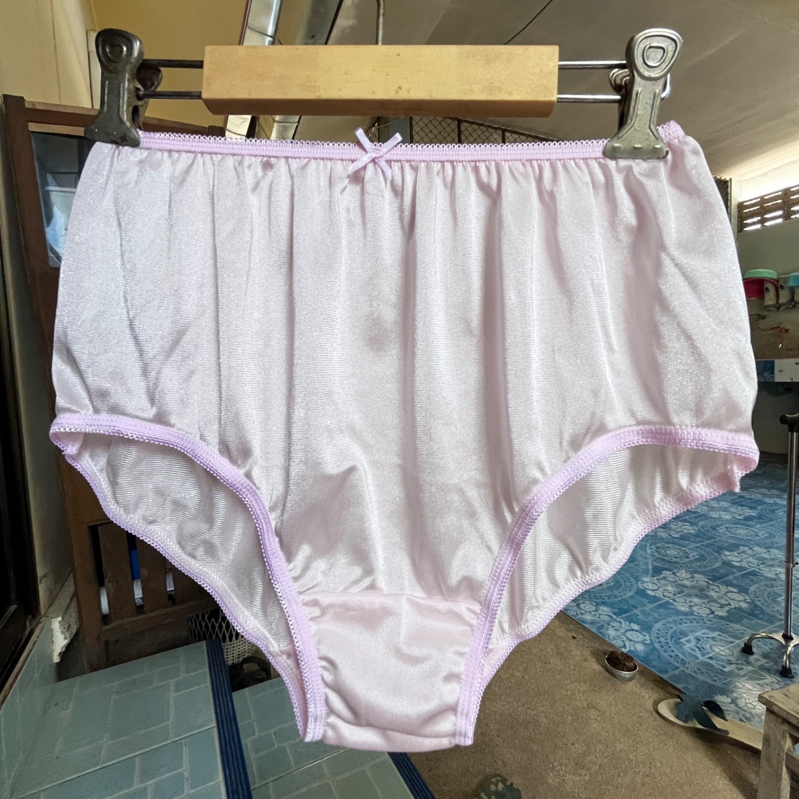 Vintage Panties Nylon Feminine Classic Briefs Silk Retro Pink VTG Comfortable