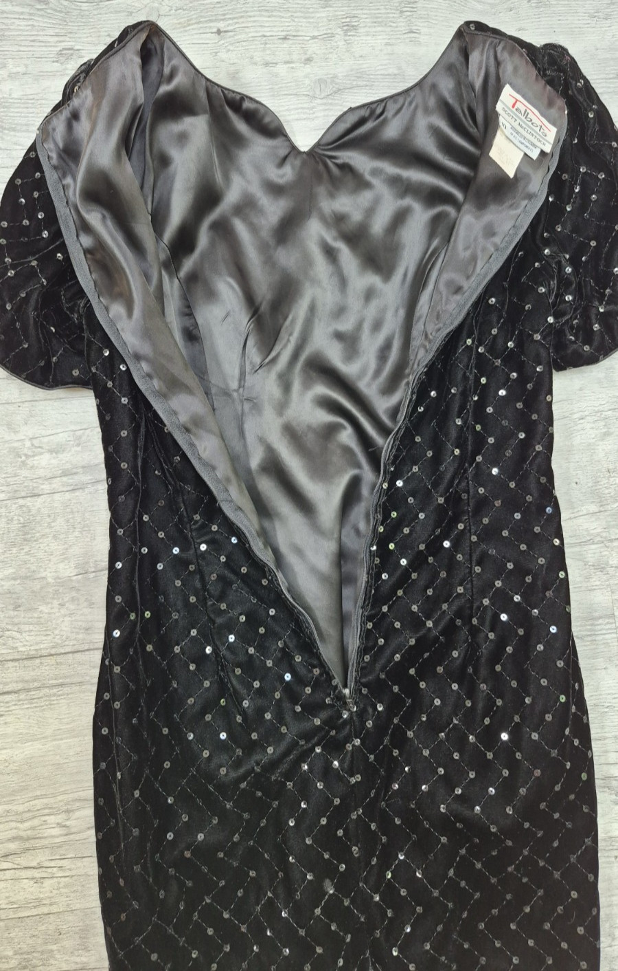 VTG SCOTT MCCLINTOCK Black Sequin „Working Girl” Dress – Talbots – Size M