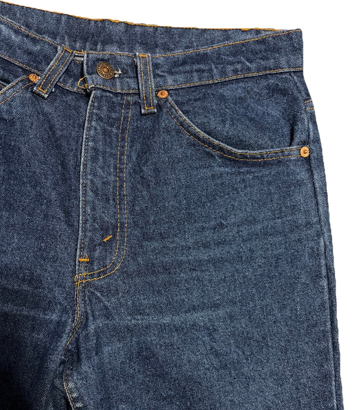 Vintage Levis 517 0217 Orange Tab Jeans Dark Indigo Denim Bootcut 28×26 USA Made