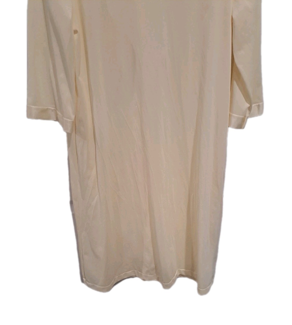 VTG?Vanity Fair Robe Housecoat Robe S Satin Yellow USA Granny Core Housewife