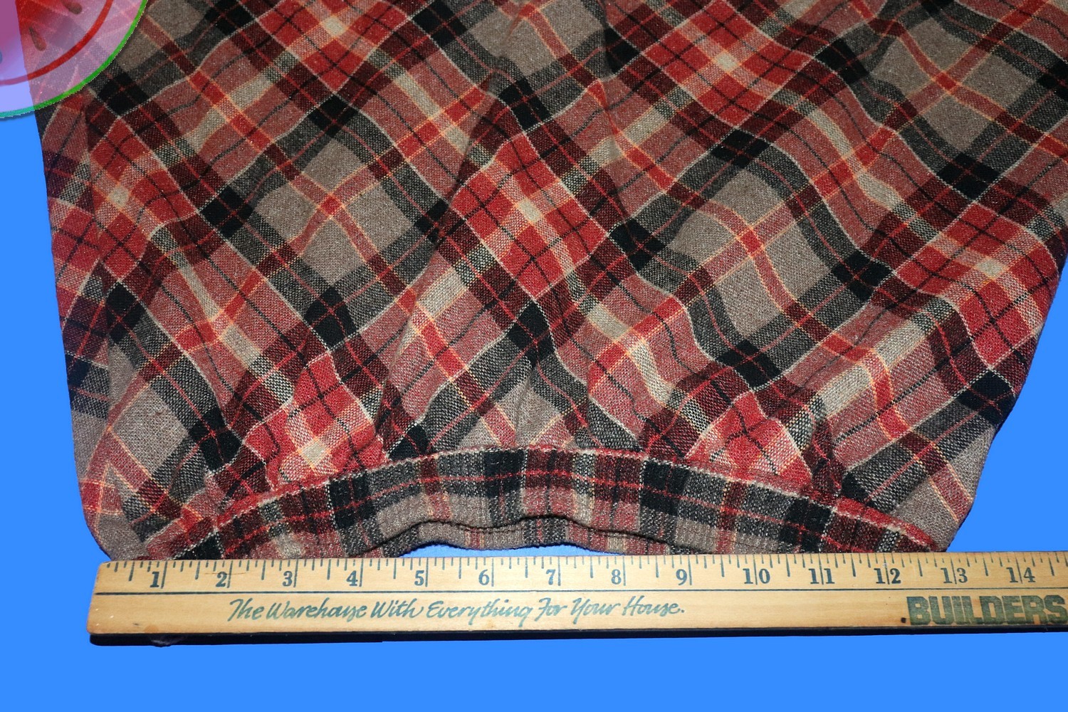 Vintage 70s ECCOBAY Plaid MIDI SKIRT Medium Red Brown A-Line Academic Grunge