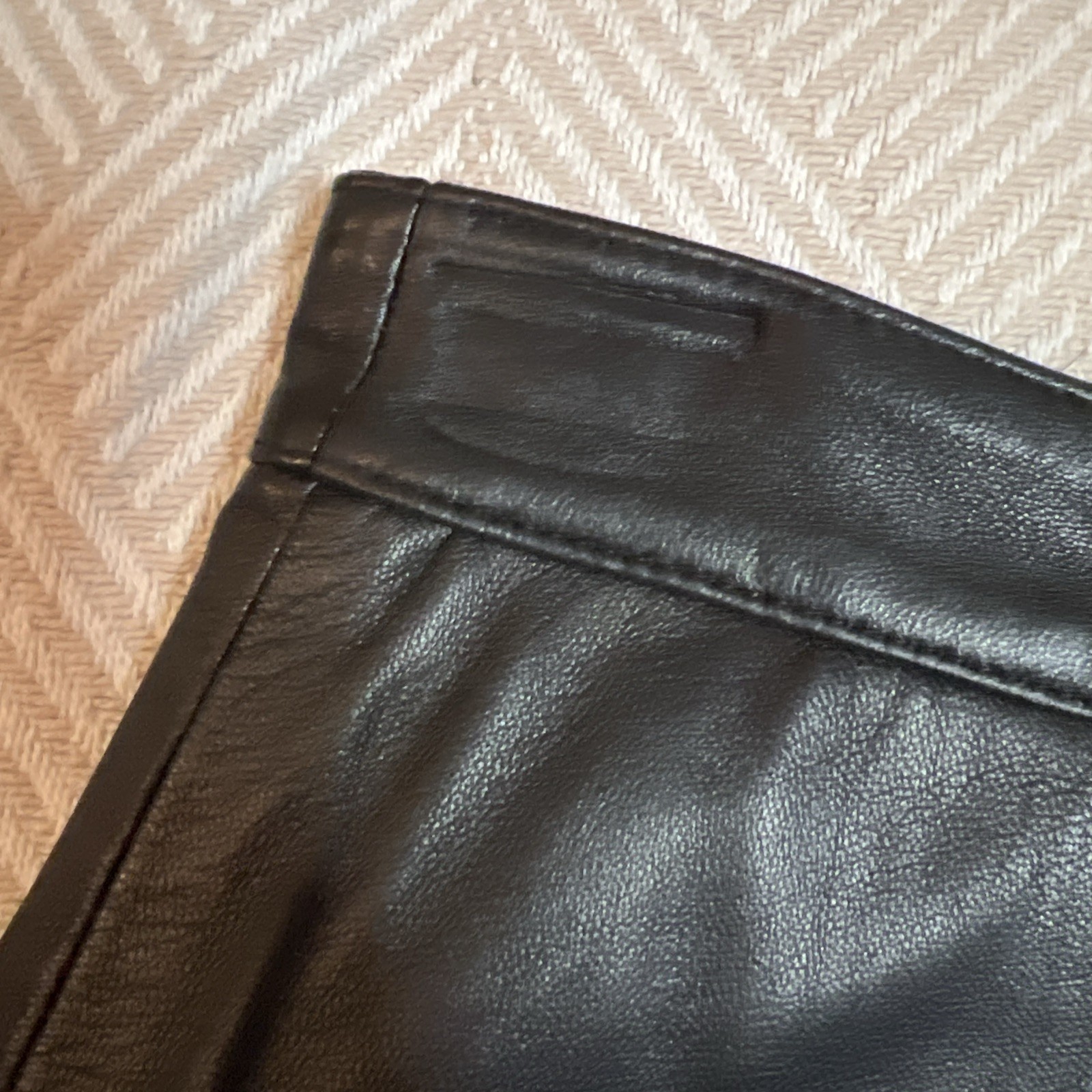 MARDINI Black REAL Leather Lined Pencil Skirt NWT Pinup Retro Goth Vintage