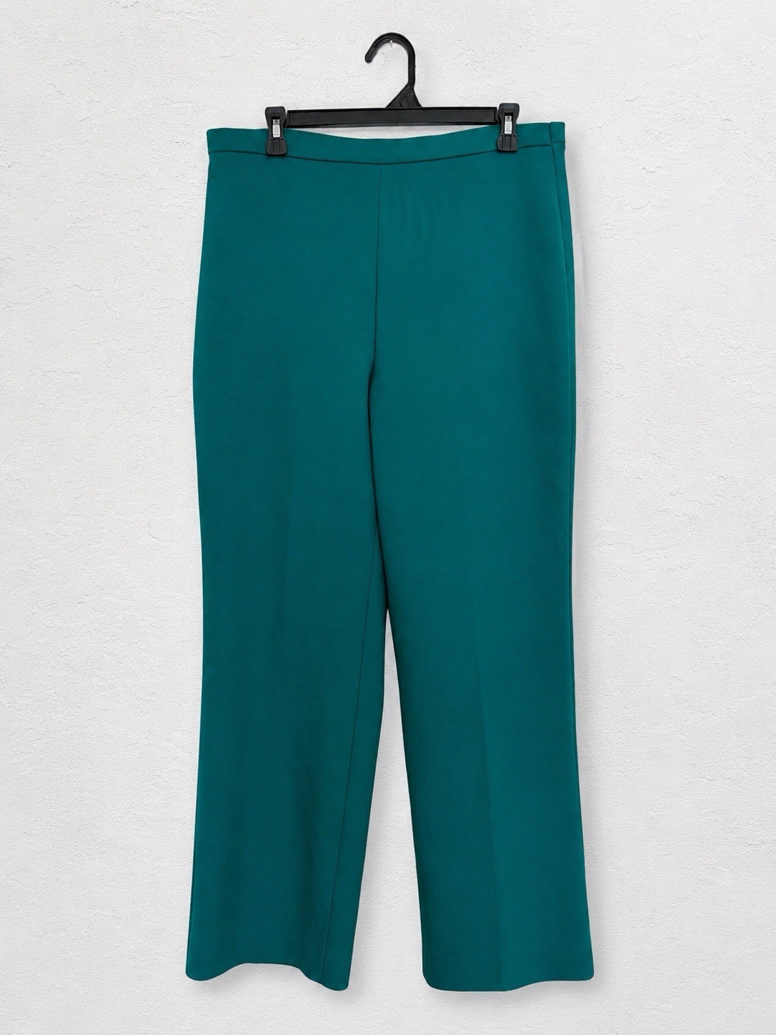 Pykettes Vintage Teal Green Pull On Pants Women’s Straight Leg Retro Career Casu