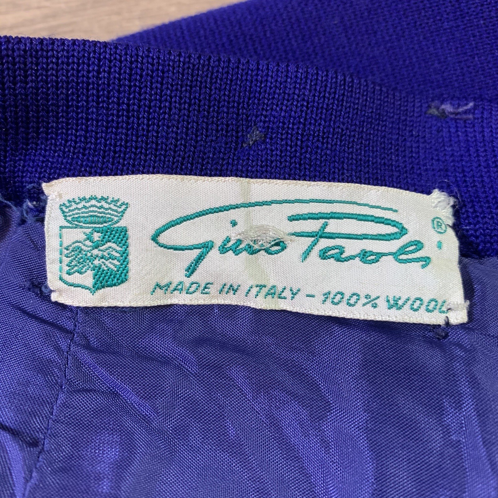 Vintage Gino Paoli Italy Mod Skirt 1960’s 100% Wool Womens Blue Lined Italy