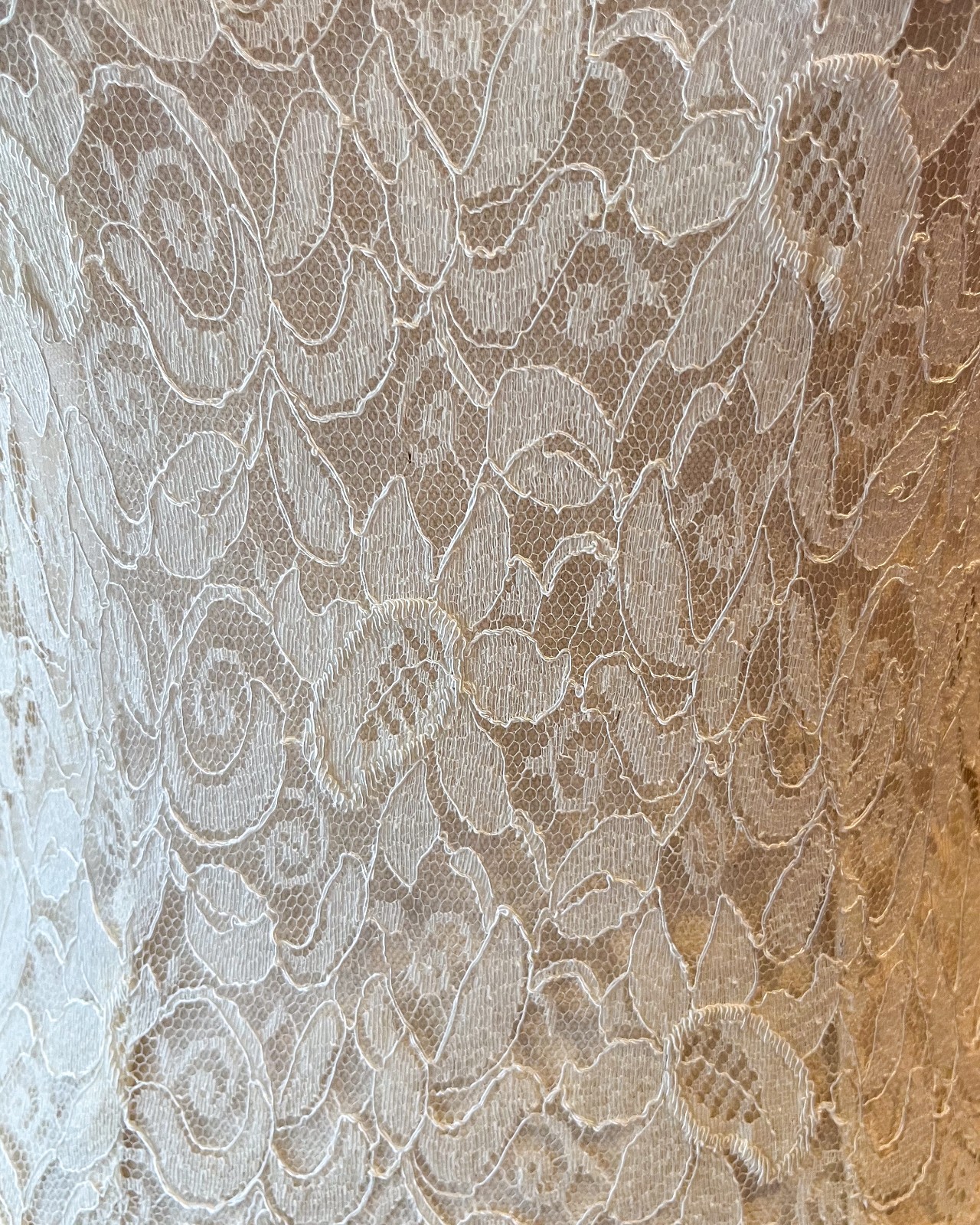 Rare 1930s Sheer Chantilly Lace Wedding Dress Gown – Long Catherdral 2.5m Train