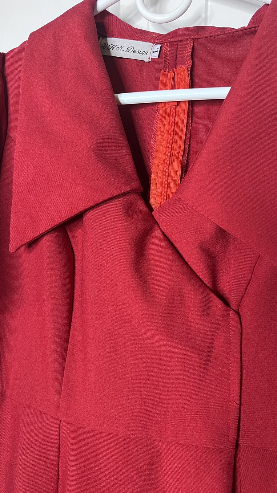 Vintage Retro Rockabilly Swing Dress. VHN Design Red Size Large