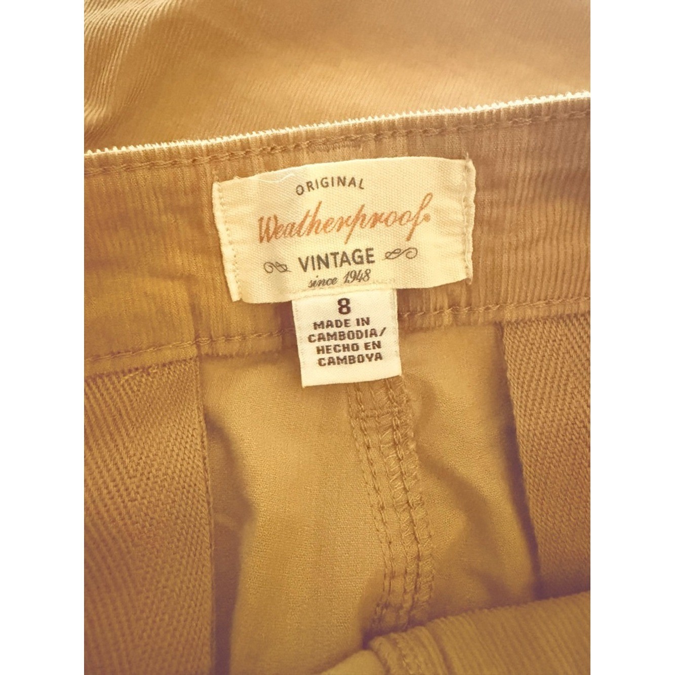 Weatherproof Vintage Wide Leg Stretch Corduroy Pants Sz.8 NWT