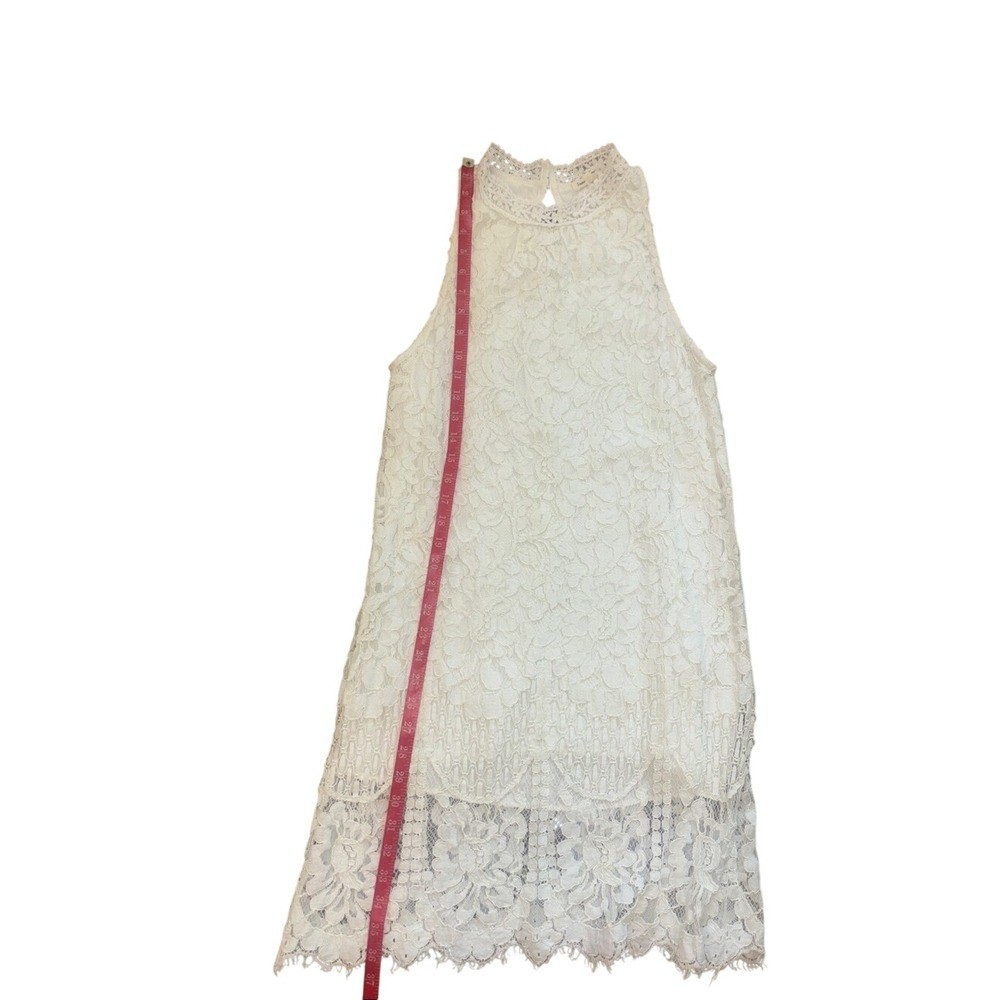 Sweet Love Pearl Lace Bridal Necklace white high neck classy elegance Sz Small