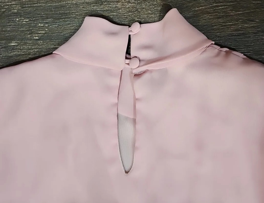 „Monica Richards” dusky pink womens knee-length dress,3/4 sleeve, size 10
