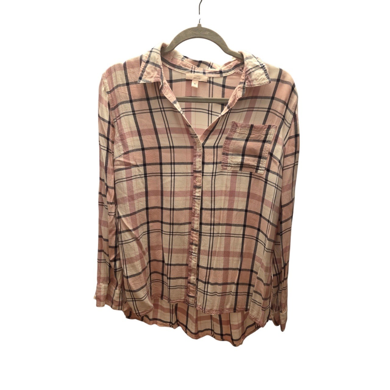 Como Vintage Pink Plaid Button-Up Shirt | Size Medium